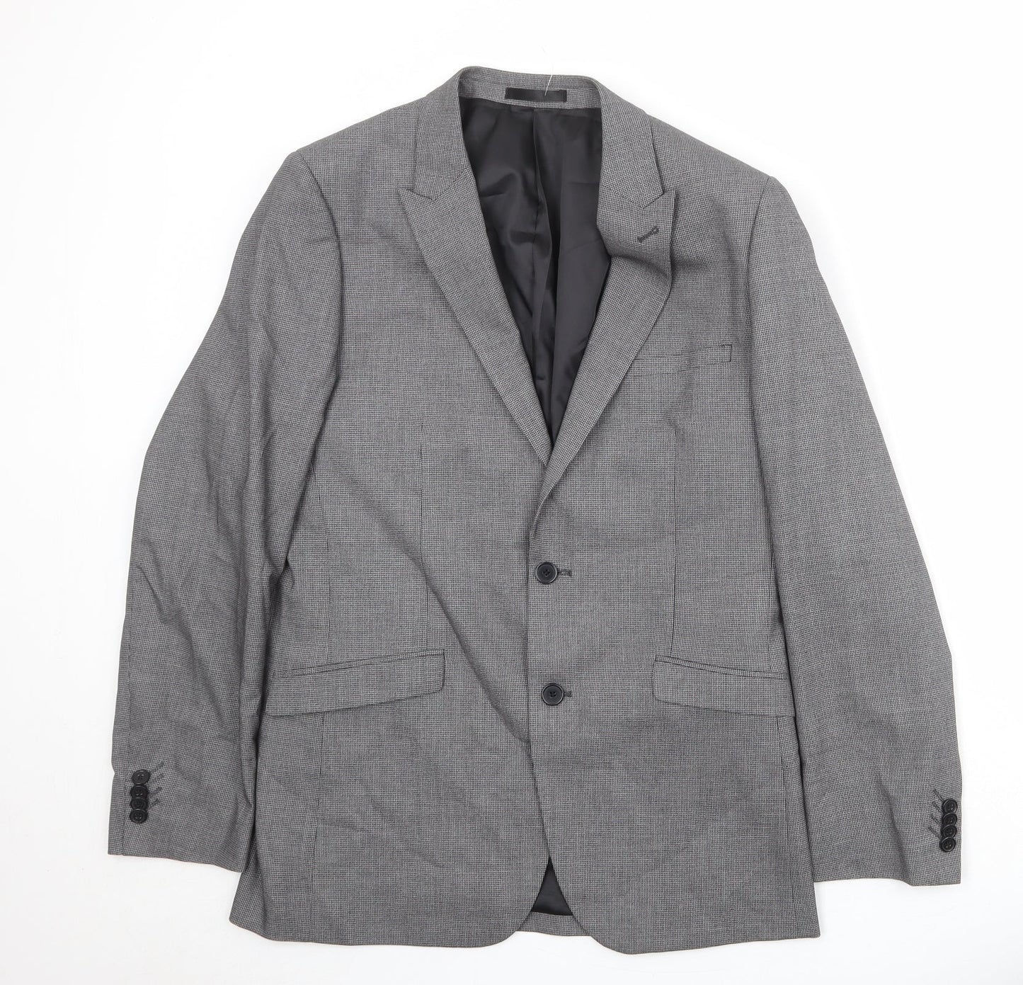 OneSix5ive Mens Grey Polyester Jacket Suit Jacket Size 40 Regular