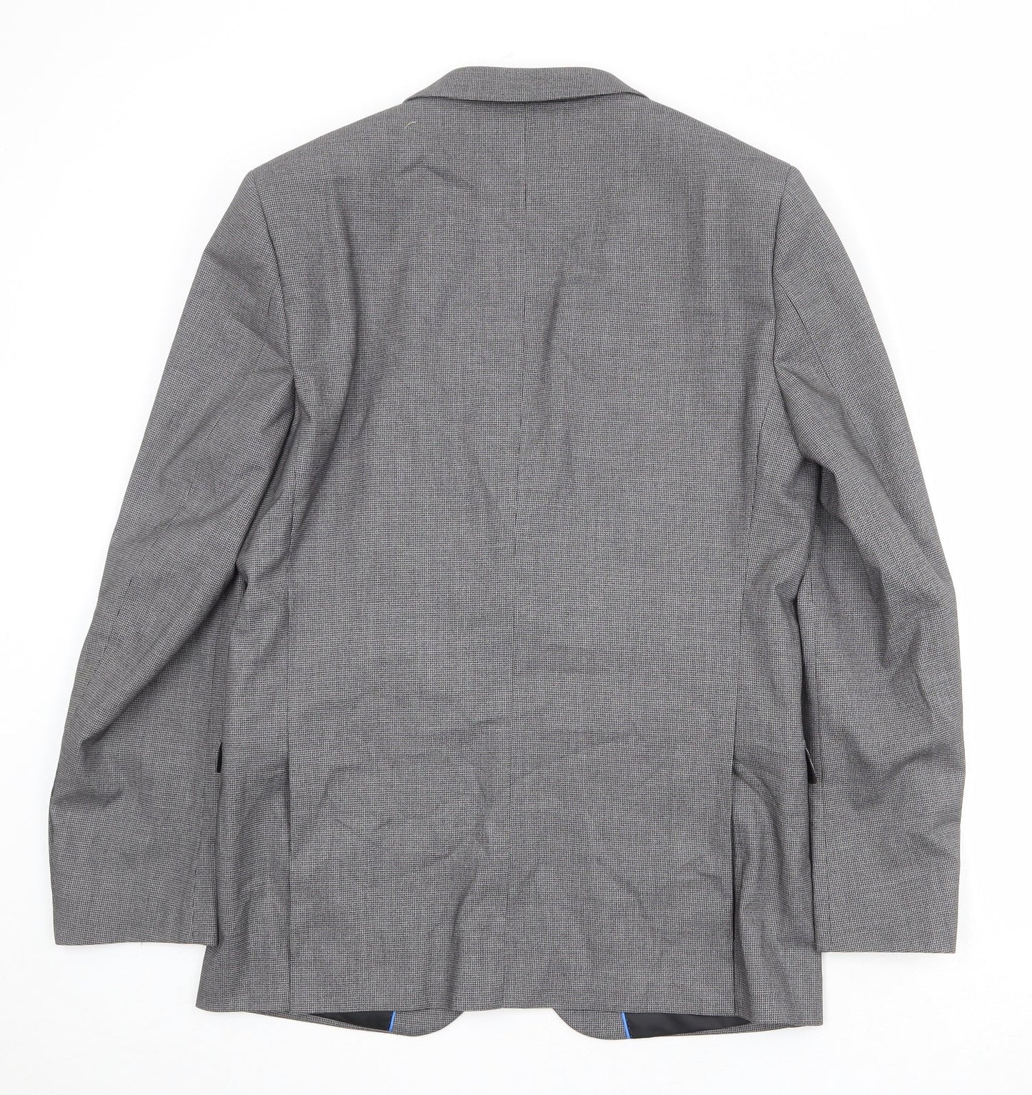 OneSix5ive Mens Grey Polyester Jacket Suit Jacket Size 40 Regular