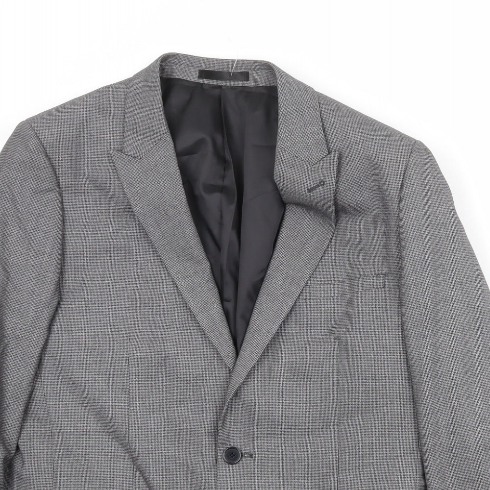 OneSix5ive Mens Grey Polyester Jacket Suit Jacket Size 40 Regular