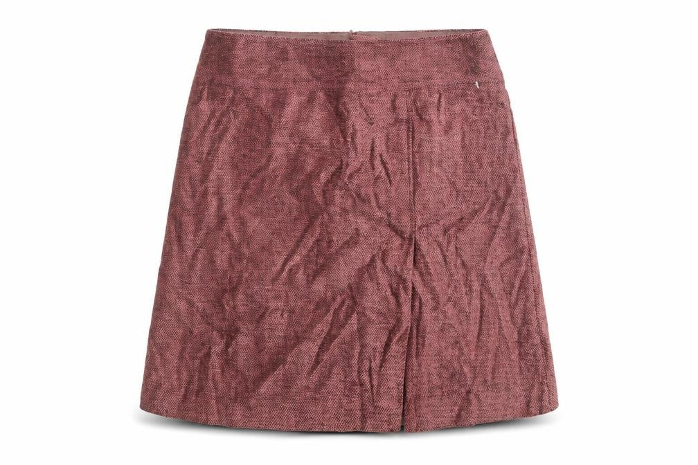St Michael Womens Pink Wool A-Line Skirt Size 12 Zip