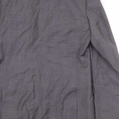 Brand and care label for Autograph men’s grey wool jacket suit jacket, size 40, regular