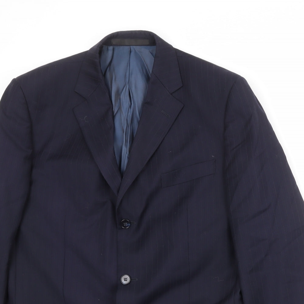 Marks and Spencer Mens Blue Wool Jacket Suit Jacket Size 40 Regular