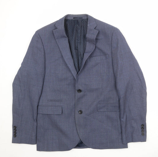 NEXT Mens Blue Polyester Jacket Suit Jacket Size 40 Regular