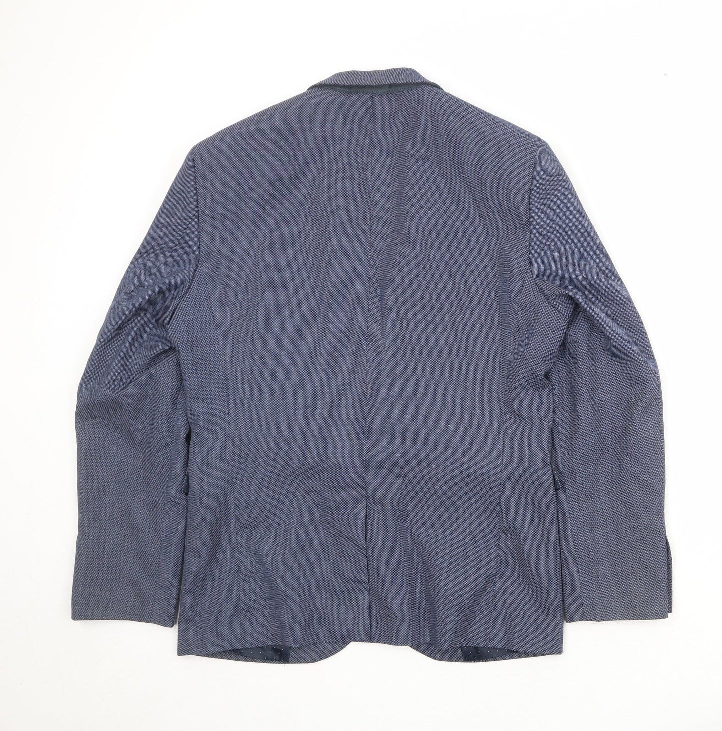 NEXT Mens Blue Polyester Jacket Suit Jacket Size 40 Regular