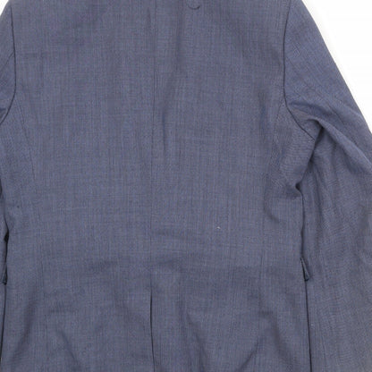 Next Mens Blue Polyester Jacket Suit Jacket Size 40 Regular
