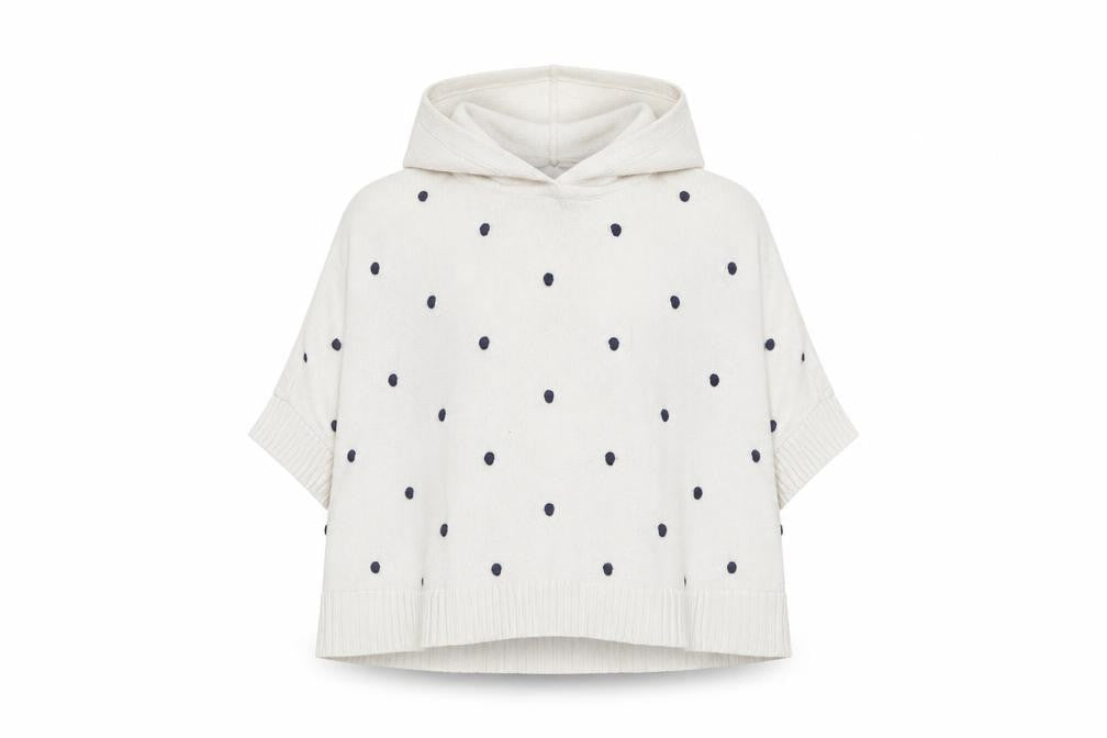 Gap Girls Ivory Round Neck Polka Dot Cotton Pullover Jumper Size 3 Years Pullover