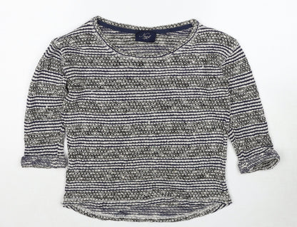 Next Womens Multicoloured Boat Neck Cotton Pullover Jumper Size 6