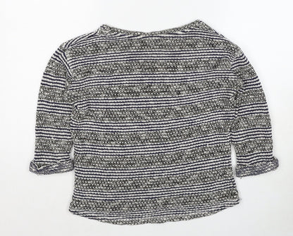 Next Womens Multicoloured Boat Neck Cotton Pullover Jumper Size 6