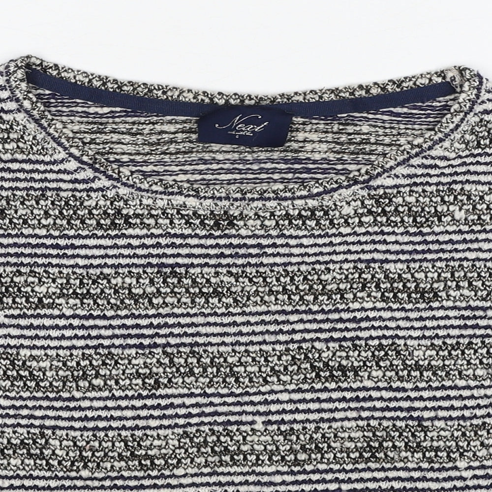 NEXT Womens Multicoloured Boat Neck Cotton Pullover Jumper Size 6