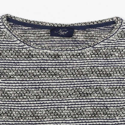Next Womens Multicoloured Boat Neck Cotton Pullover Jumper Size 6