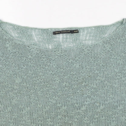 QED London Womens Green Round Neck Acrylic Pullover Jumper Size S