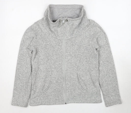 Marks and Spencer Womens Grey Jacket Size 8 Zip