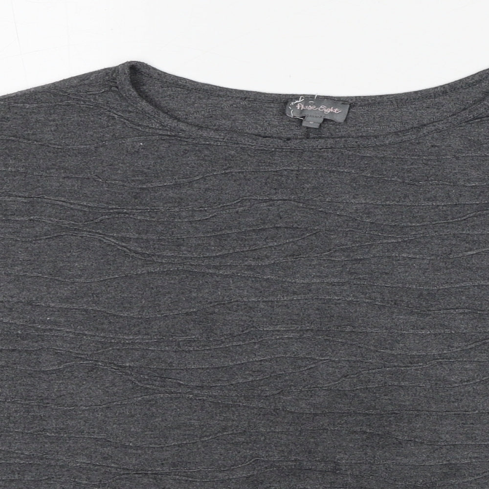 Phase Eight Womens Grey Round Neck Polyester Pullover Jumper Size 8