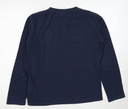 Hi Gear Womens Blue Polyester Pullover Sweatshirt Size 10 Pullover