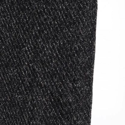 Marks & Spencer Womens Black Cotton A-Line Size M Round Neck Pullover