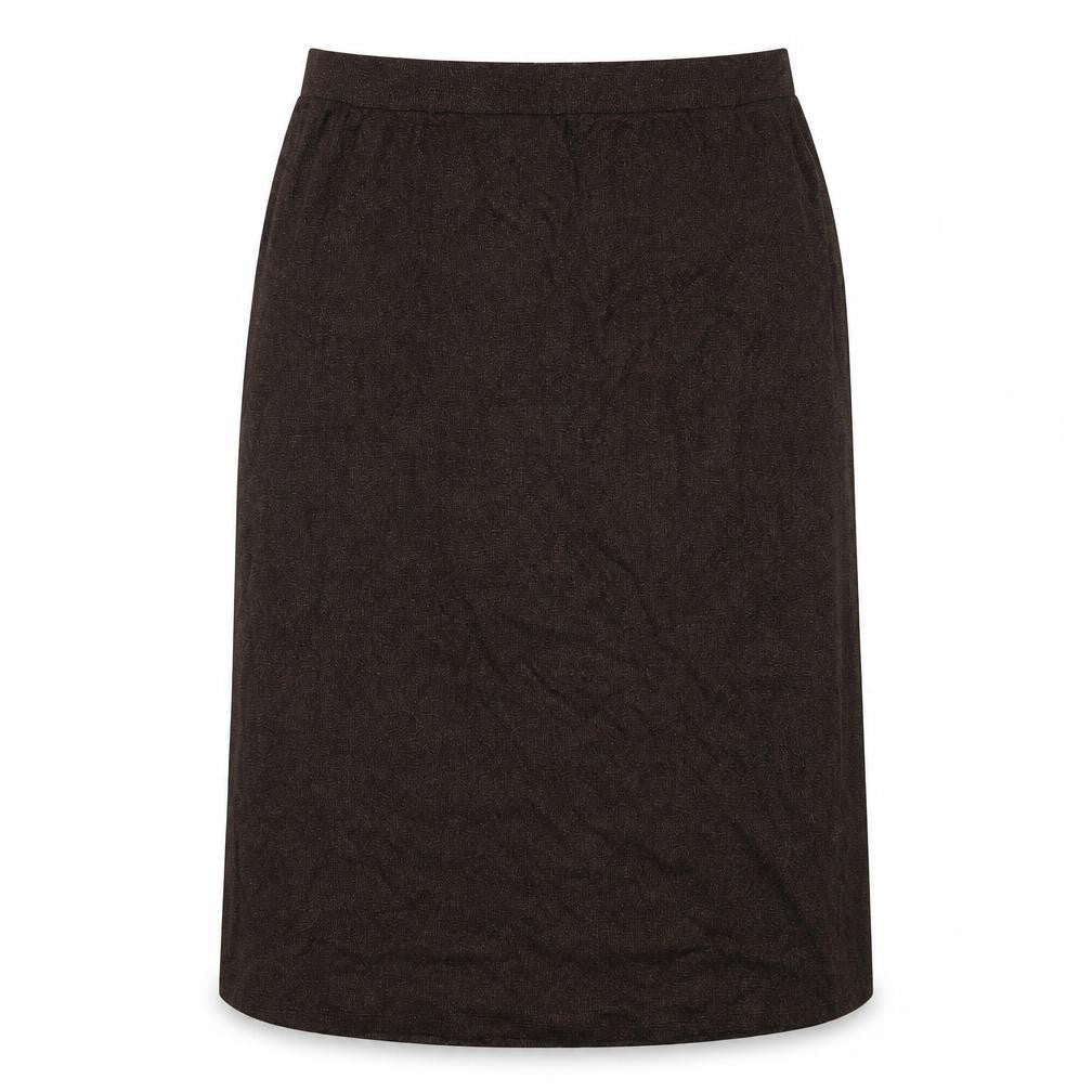 Marks & Spencer Womens Brown Cotton A-Line Skirt Size 18