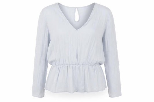 Marks and Spencer Womens Grey Polyester Basic Blouse Size 20 V-Neck