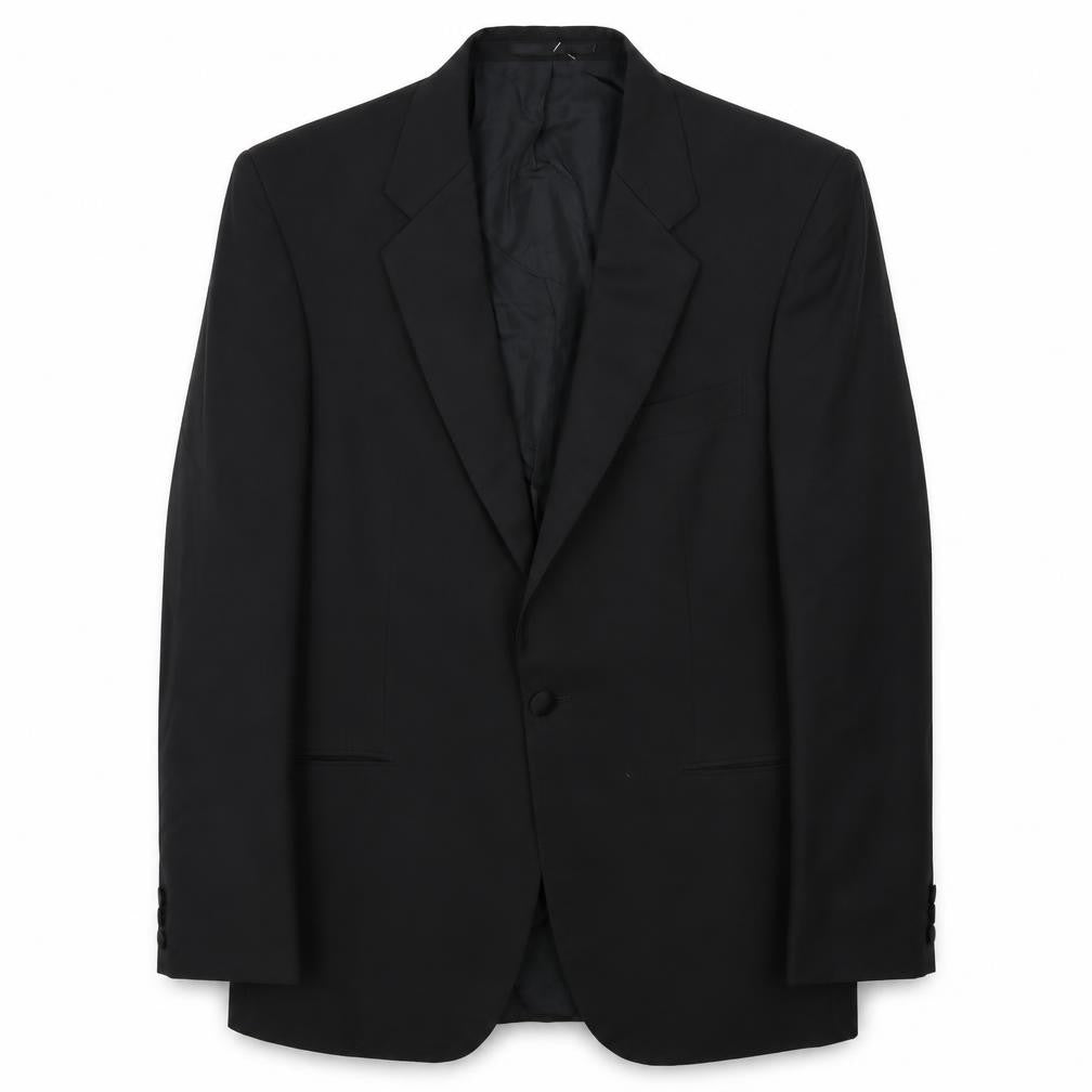 St Michael Mens Black Polyester Tuxedo Suit Jacket Size 40 Regular