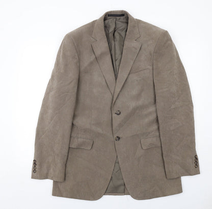 Marks & Spencer Mens Brown Polyester Jacket Blazer Size 38 Regular