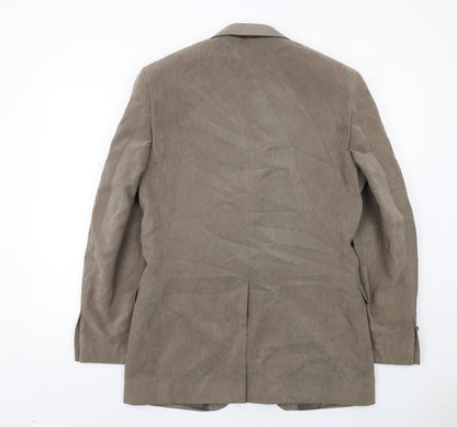 Marks & Spencer Mens Brown Polyester Jacket Blazer Size 38 Regular