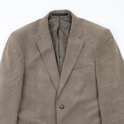 Marks & Spencer Mens Brown Polyester Jacket Blazer Size 38 Regular