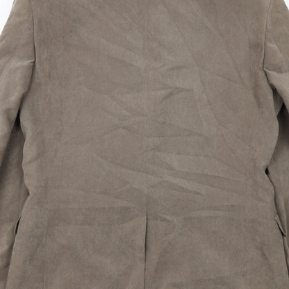 Marks & Spencer Mens Brown Polyester Jacket Blazer Size 38 Regular