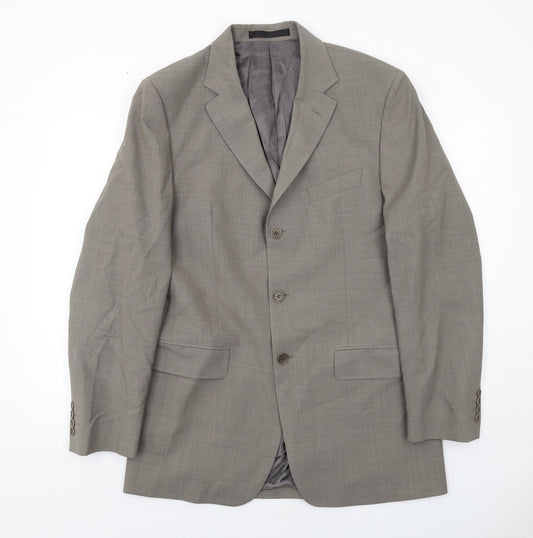Marks and Spencer Mens Grey Polyester Jacket Suit Jacket Size 40 Regular