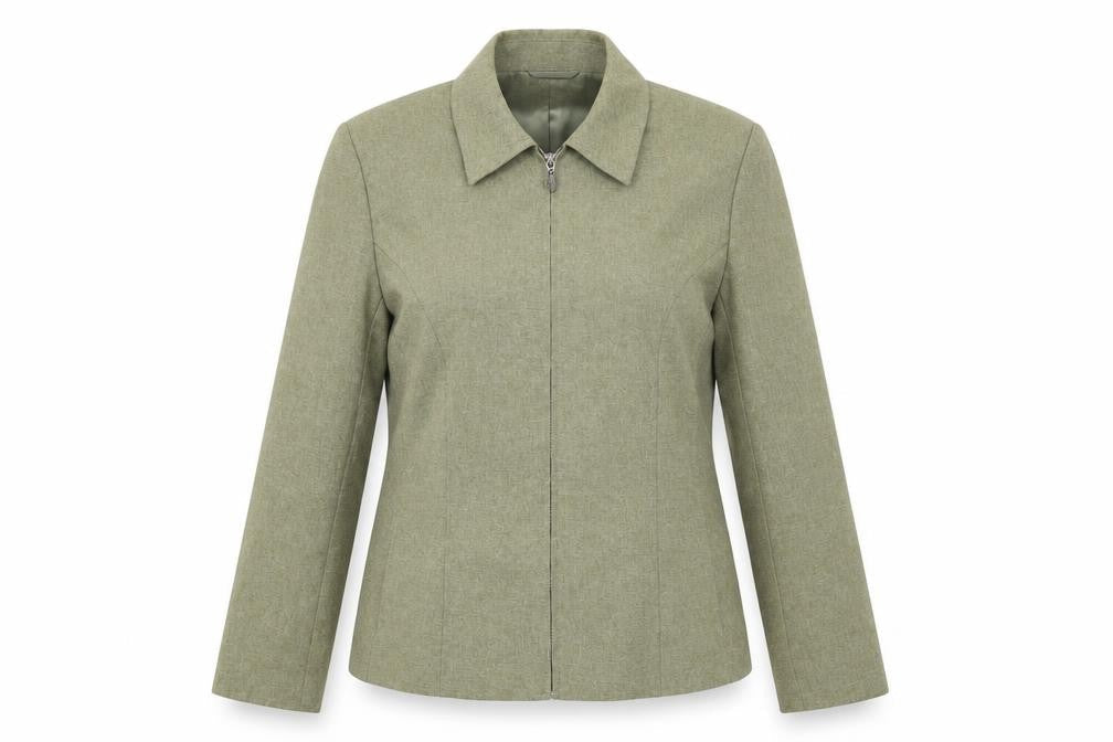 Berkertex Womens Green Geometric Jacket Size 16 Zip