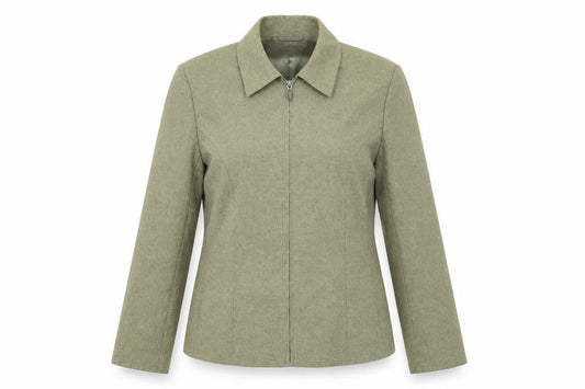 Berkertex Womens Green Geometric Jacket Size 16 Zip