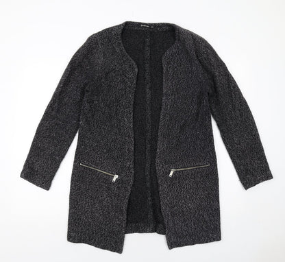 Stradivarius Womens Grey Geometric Jacket Size S