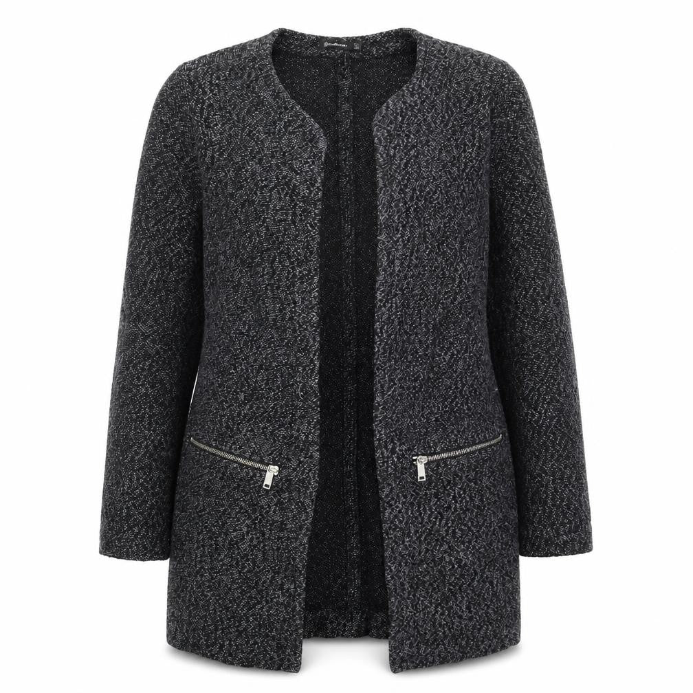 Stradivarius Womens Grey Geometric Jacket Size S