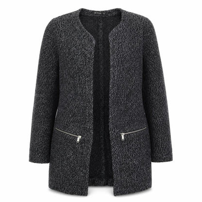 Stradivarius Womens Grey Geometric Jacket Size S