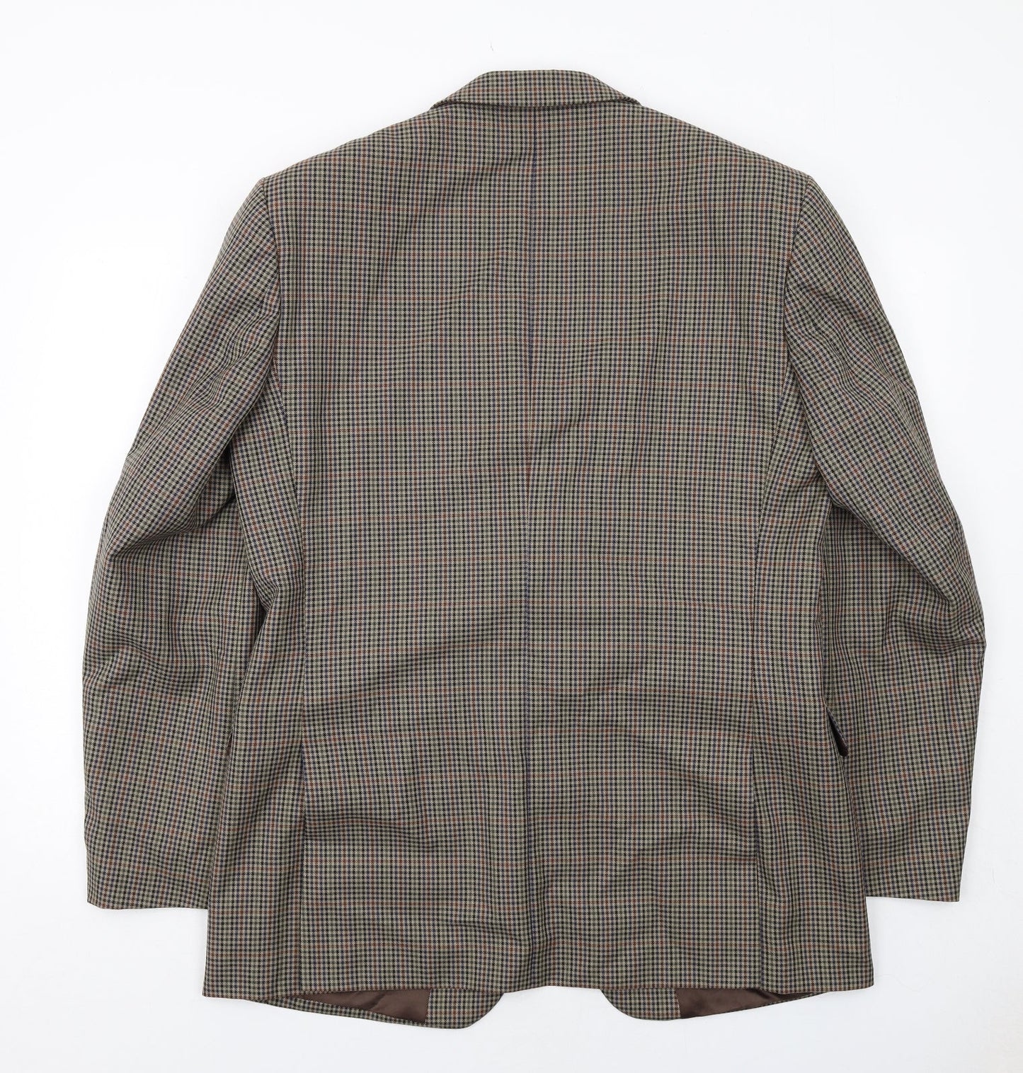 Skopes Mens Brown Geometric Polyester Jacket Blazer Size 42 Regular