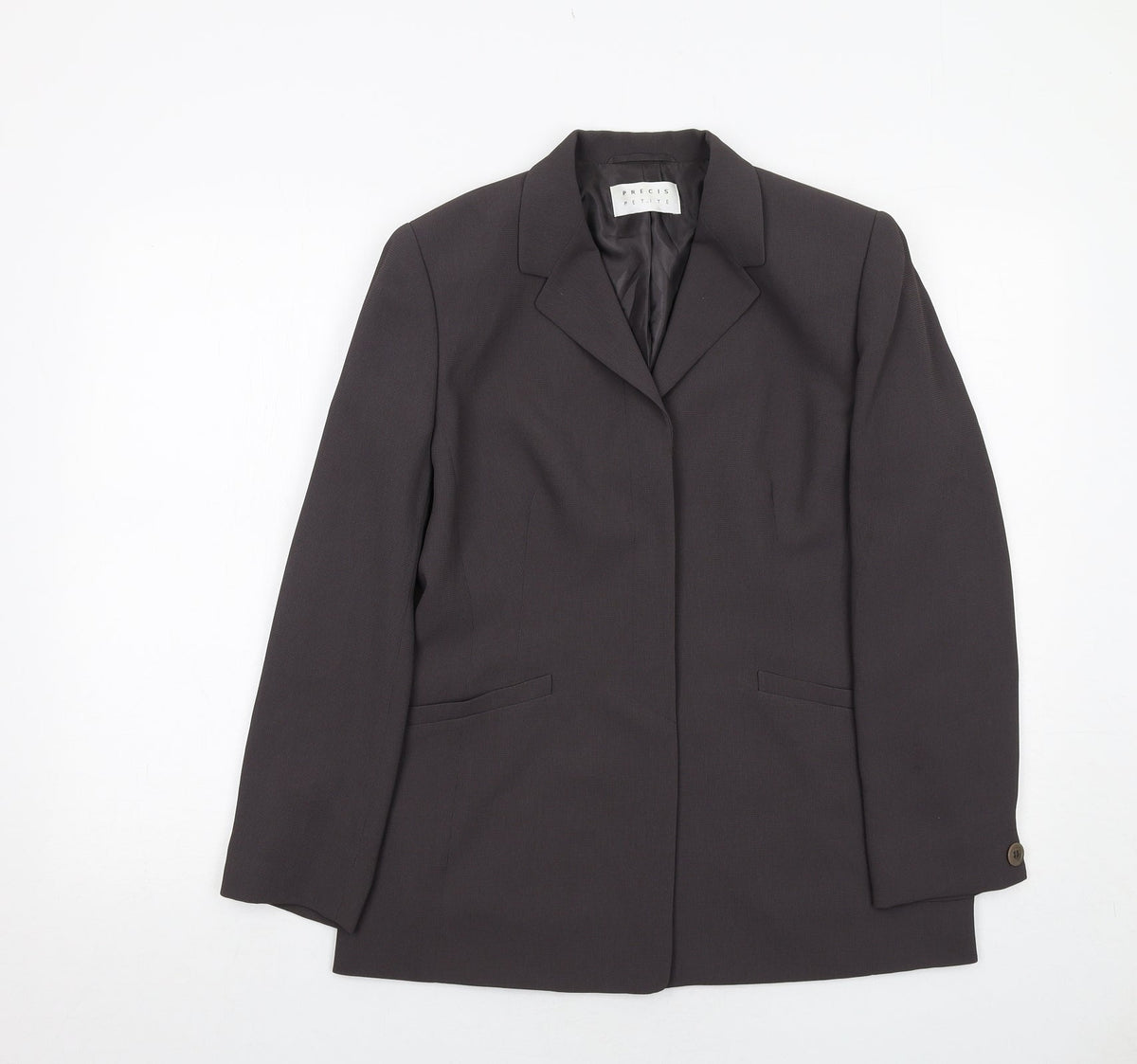 Precis Womens Grey Jacket Size 12 Button