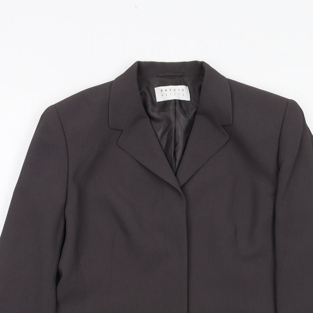 Precis Womens Grey Jacket Size 12 Button