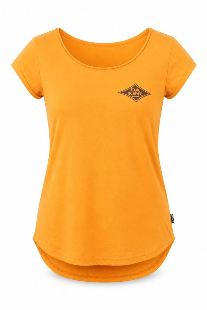 DAKINE Womens Yellow Cotton Basic T-Shirt Size XS Round Neck