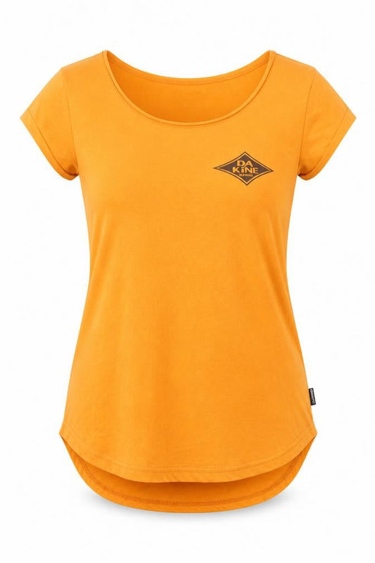 DAKINE Womens Yellow Cotton Basic T-Shirt Size XS Round Neck