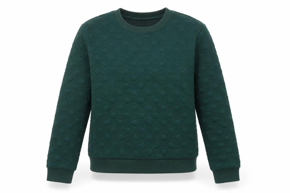 Louche Womens Green Polka Dot Polyester Pullover Sweatshirt Size 8 Pullover