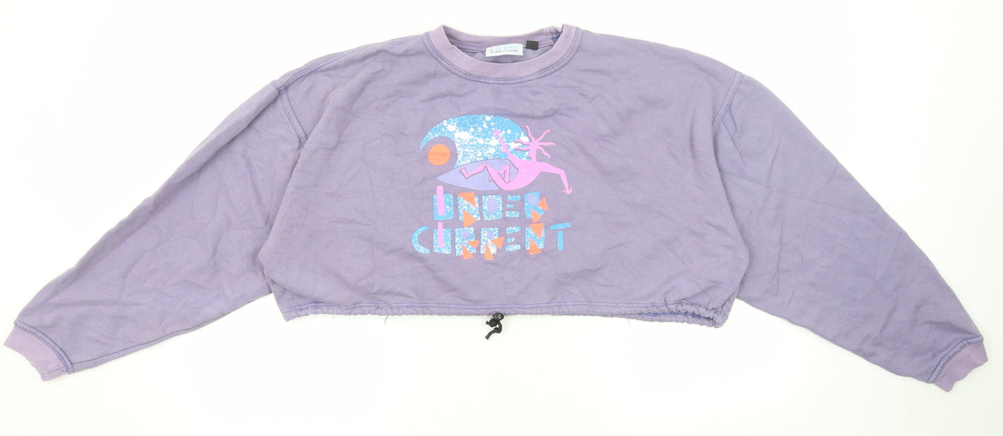 Blue Rinse Womens Purple Cotton Pullover Sweatshirt Size XL Pullover - Under Current