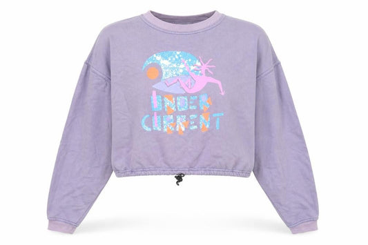 Blue Rinse Womens Purple Cotton Pullover Sweatshirt Size XL Pullover - Under Current