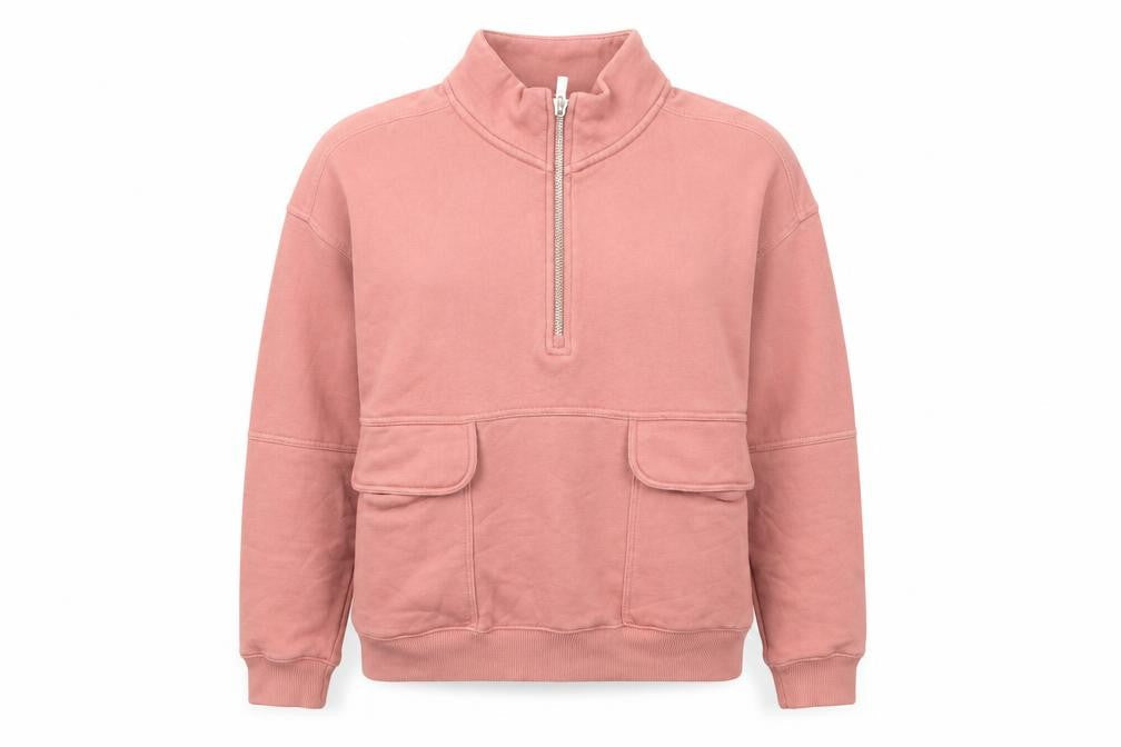 NEXT Womens Pink Cotton Pullover Sweatshirt Size M Zip