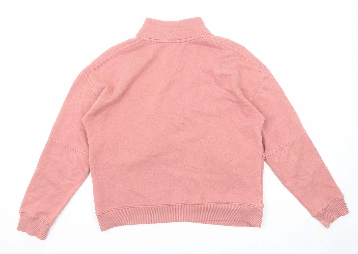 NEXT Womens Pink Cotton Pullover Sweatshirt Size M Zip