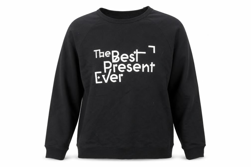 H&M Womens Black Cotton Pullover Sweatshirt Size XL Pullover - The Best Present Ever