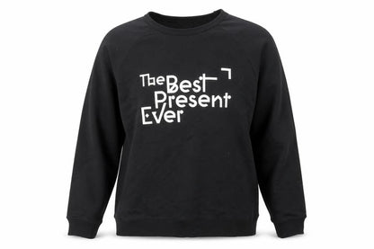 H&M Womens Black Cotton Pullover Sweatshirt Size XL Pullover - The Best Present Ever