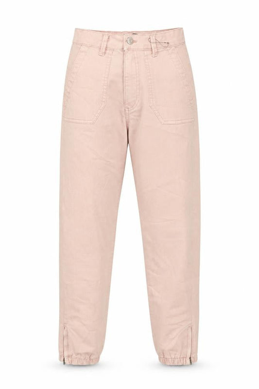 Marks & Spencer Womens Pink Cotton Tapered Jeans Size 6 Regular Zip
