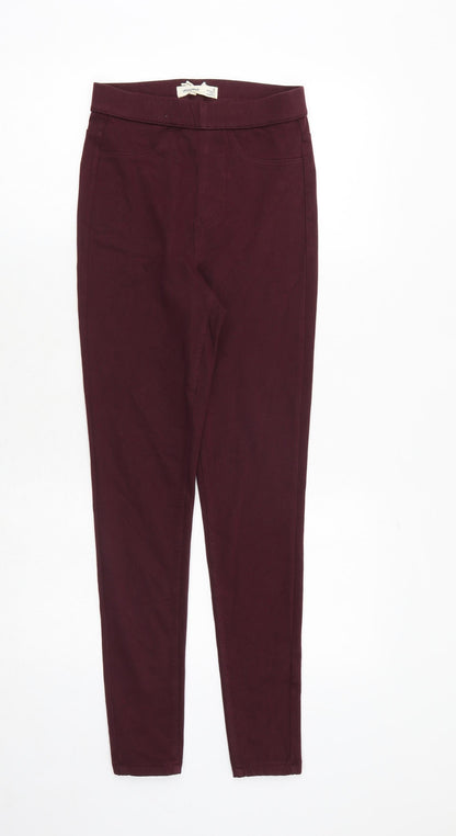 Marks & Spencer Womens Red Cotton Jegging Jeans Size 6 Regular