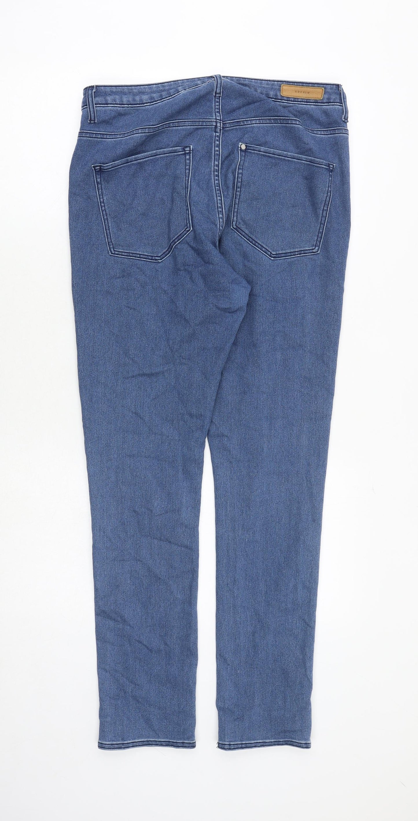 H&M Womens Blue Cotton Skinny Jeans Size 33 in Regular Zip