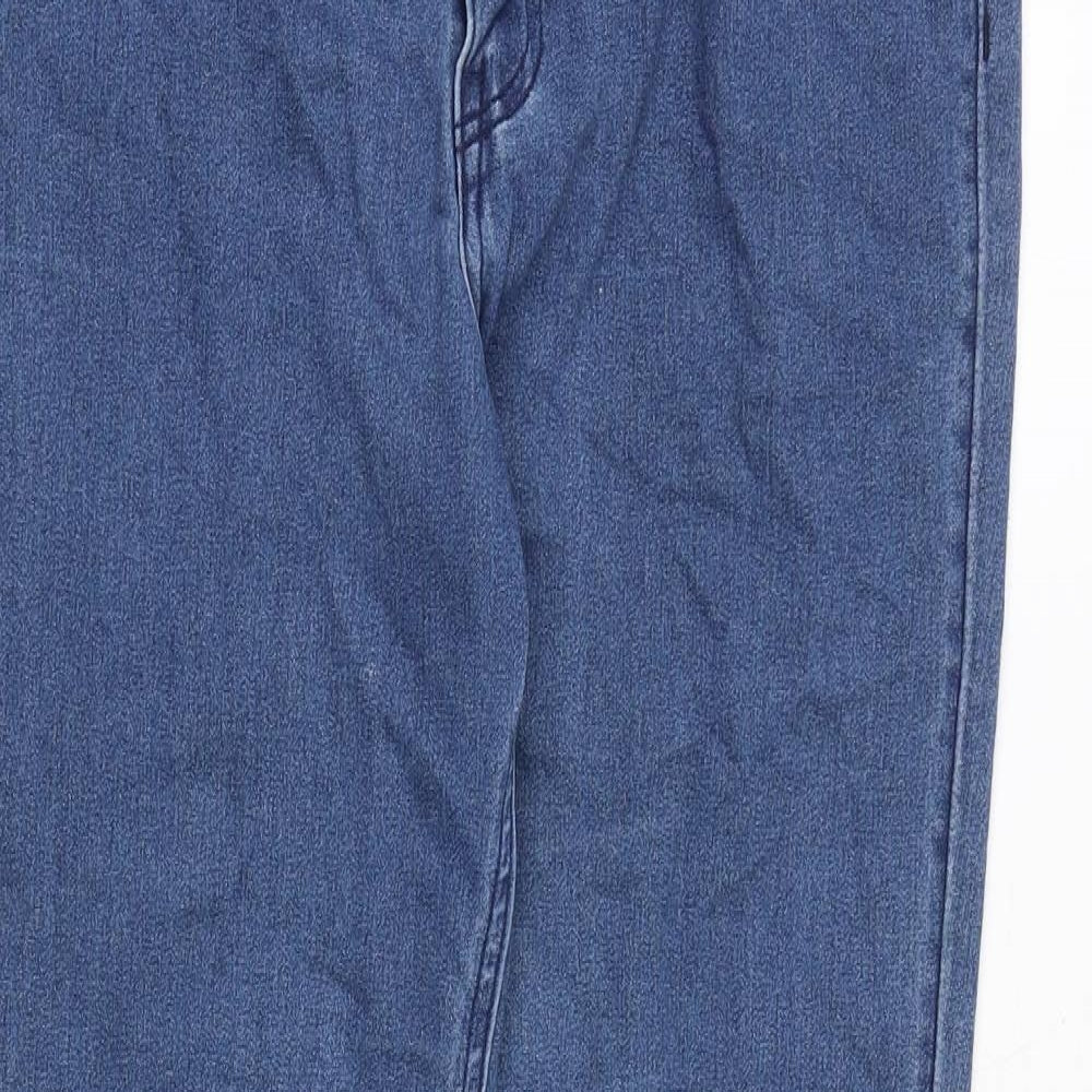 H&M Womens Blue Cotton Skinny Jeans Size 33 in Regular Zip