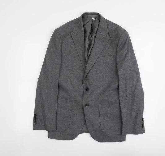 Marks and Spencer Mens Grey Polyester Jacket Suit Jacket Size 38 Regular