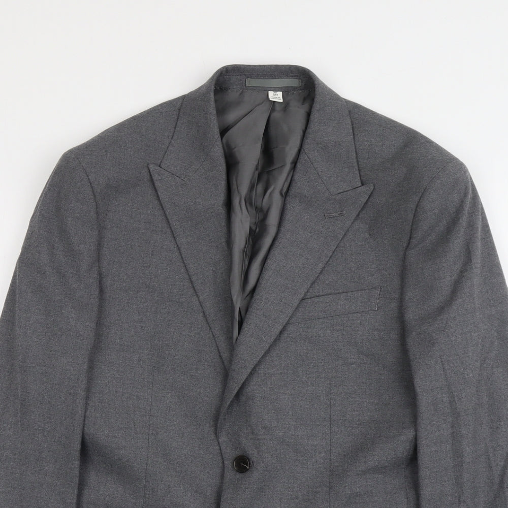 Marks and Spencer Mens Grey Polyester Jacket Suit Jacket Size 38 Regular